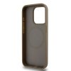 DKNY DKHMP14LPSHRPSW iPhone 14 Pro6.1 brązowy/brown hardcase Leather Pattern Metal Logo MagSafe